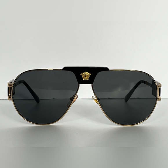 Versace Black and Gold Sunglasses - Picture 13 of 13